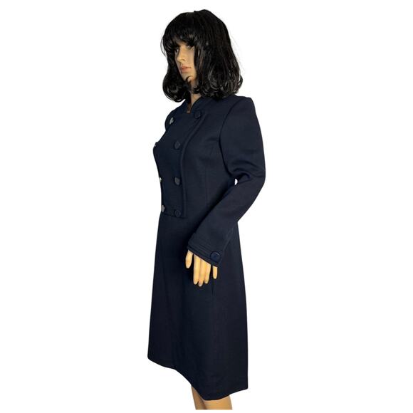 Vintage Navy double breasted pop over dress military style medium - Picture 10 of 13